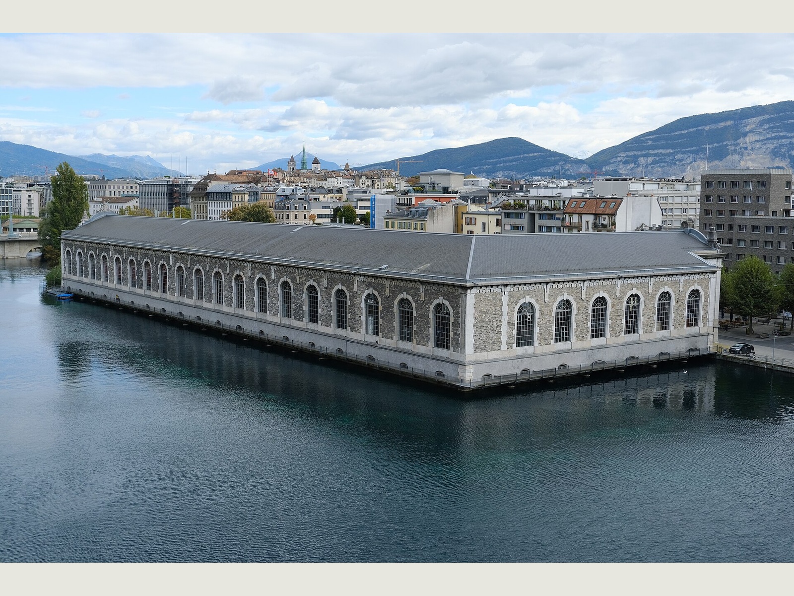Bâtiment des Forces Motrices, Geneva, photographed in 2020